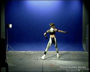 Kerri Branson rehearses for her role as Sonya Blade in Mortal Kombat