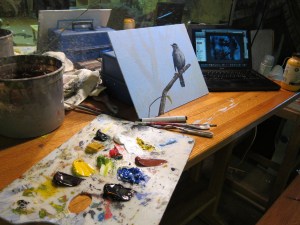 The painting process, like getting ready for a run or a ride, requires some imagination and preconception of what you are trying to do. And we all have influences.