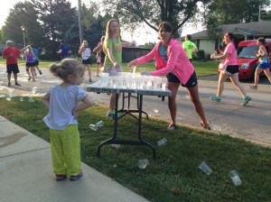On some days, every step you take is a water station. Trouble is, you also breathe out that much. 