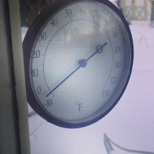 Temps below zero have to be treated with respect