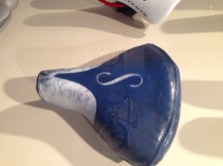 Cyclists of a certain age may have flashbacks looking at the many bicycle seats on display. This old Schwinn seat saw plenty of ass time in its day.