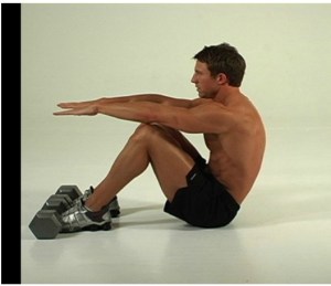 Settle down ladies. It's just a hunky guy doing core work. 