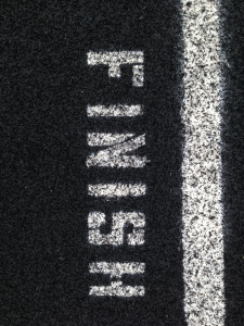 Getting to the finish requires us to dispense with worry. 