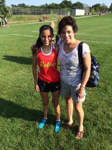Megan and her mother Liz Ronzone posed together after the race.