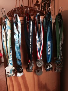 My girlfriend Sue is pretty well assured of transport to another planet thanks to her prodigious collection of racing bling.