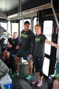 Krause and Ethos360 owner Mike Moore in the way to an event. 