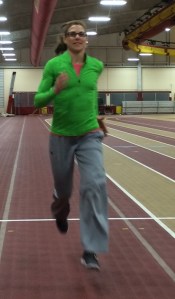 Personal trainer and running form coach Kelly Krause practicing what she preaches. 