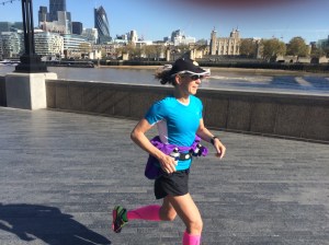 Sue Running Past Pointy Things
