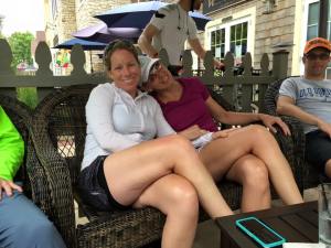 Post-ride recovery at Barrel and Rye in Geneva. Well-earned food and drink. And merriment. 